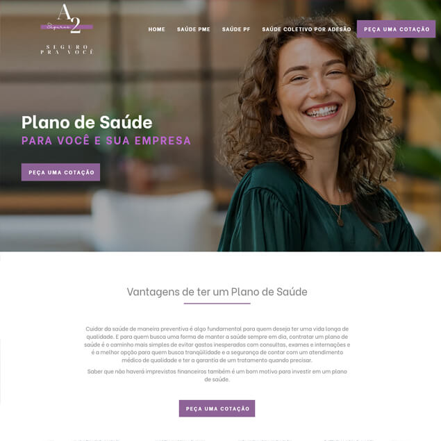 Site da A2 Seguros