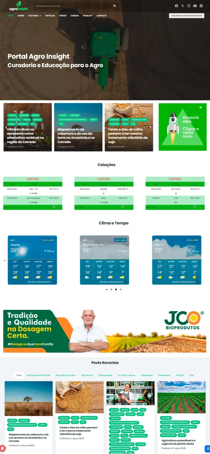 Site da Agro Insight