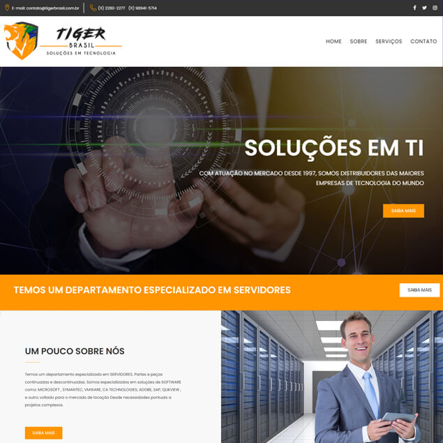 Site da Tiger Brasil